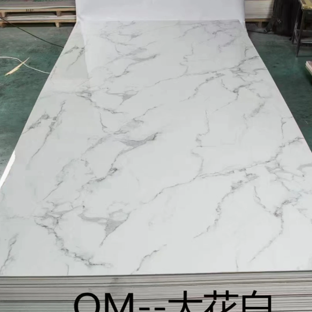 Marble Grain Melamine Paper Laminated 18mm Plywood for Cabinets/Wardrobe