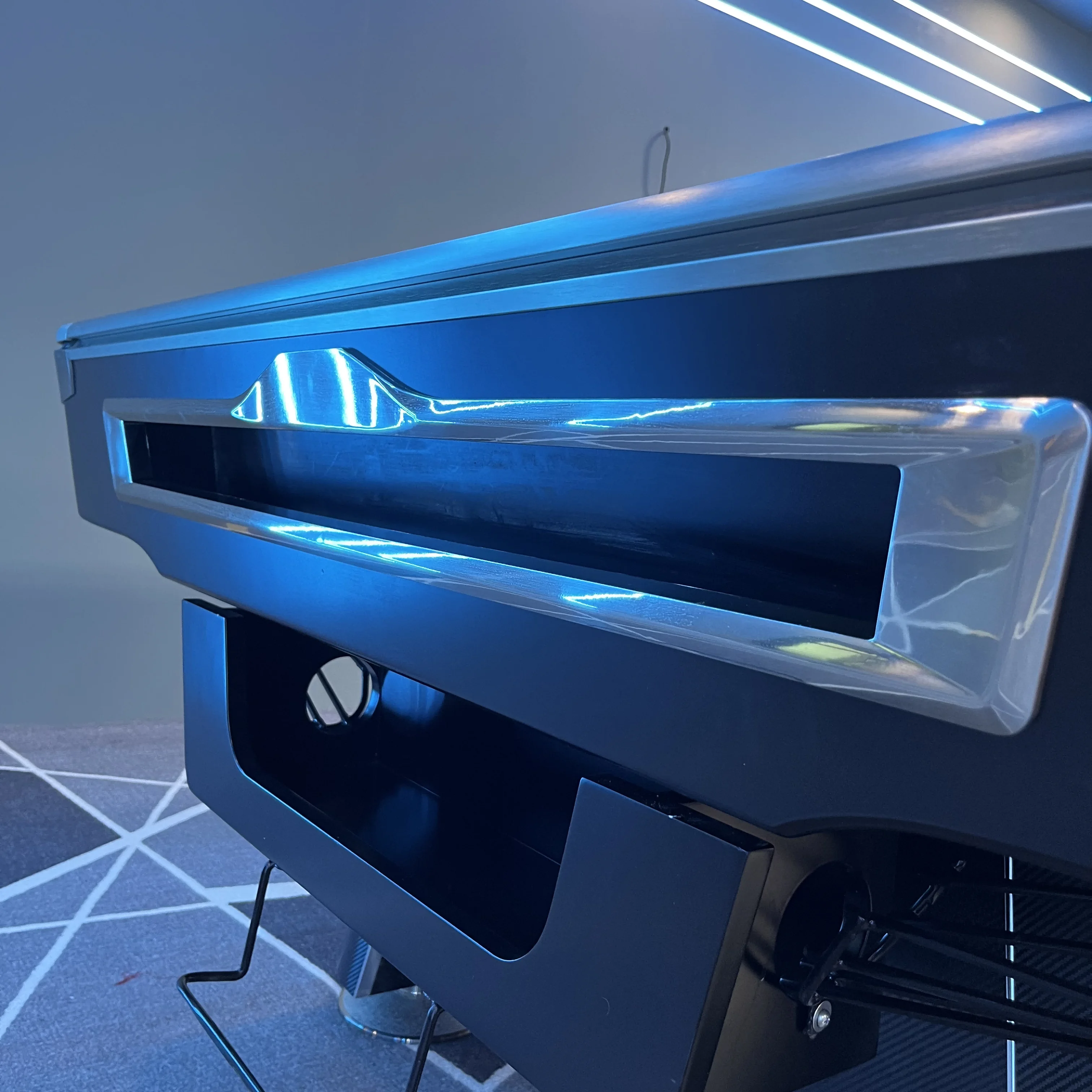 American Billiards Nine-Ball Pool Table 9ft billiard with Slate Cushions and Leather Pocket