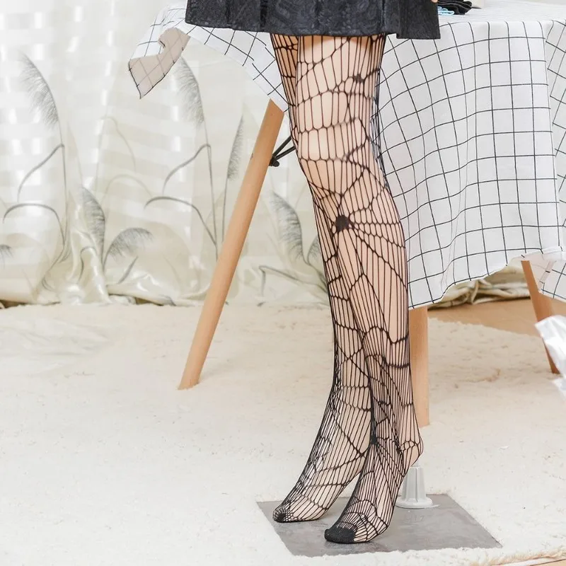 Halloween Women Tights Stockings Spider Web Black Sexy Fancy Dress Hold Ups Hot