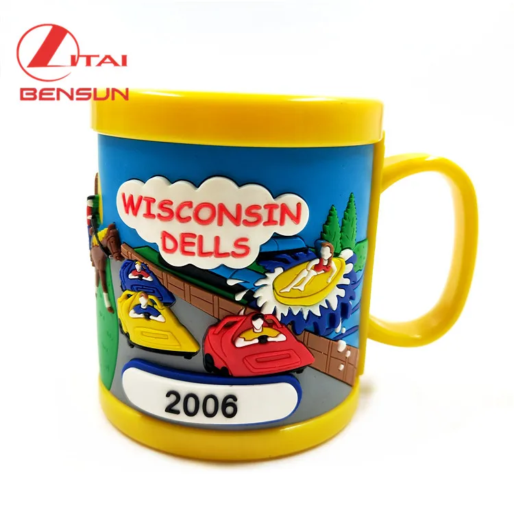 2024 Wholesale Unique Design Custom Promotion Cute Kid Cartoon ABS PVC Mug Cup