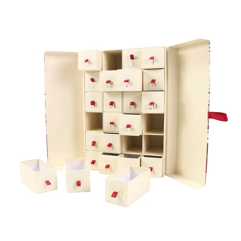 cardboard gift paper packaging advent calendar box
