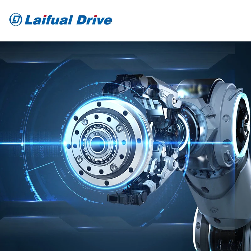 Low speed high torque axial robot joint harmonic drive actuator gear box design for CNC