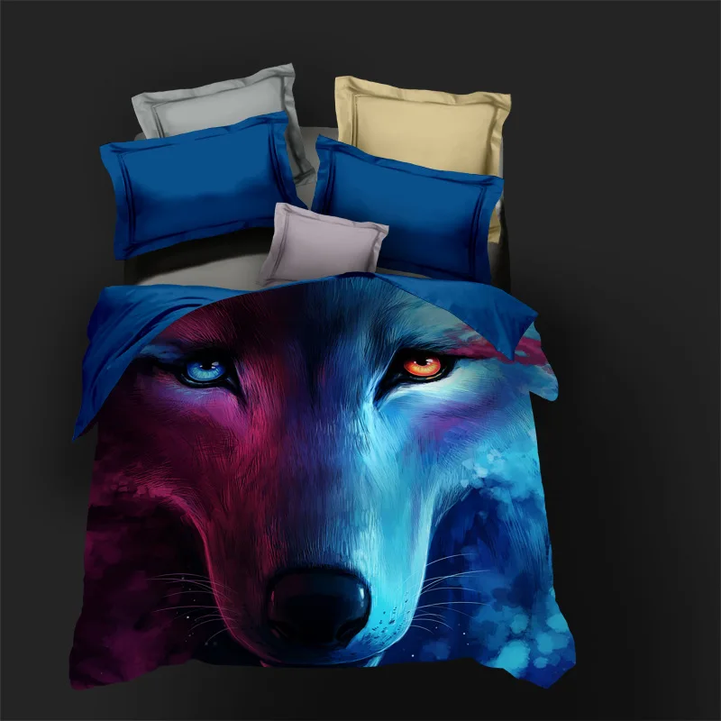 
Modern 3Pcs Animal Summer 3D Printed Microfiber Home Bed Spreads Bed Set, Designers Full Size Fox Summer Bedsheets Bedding Set/ 