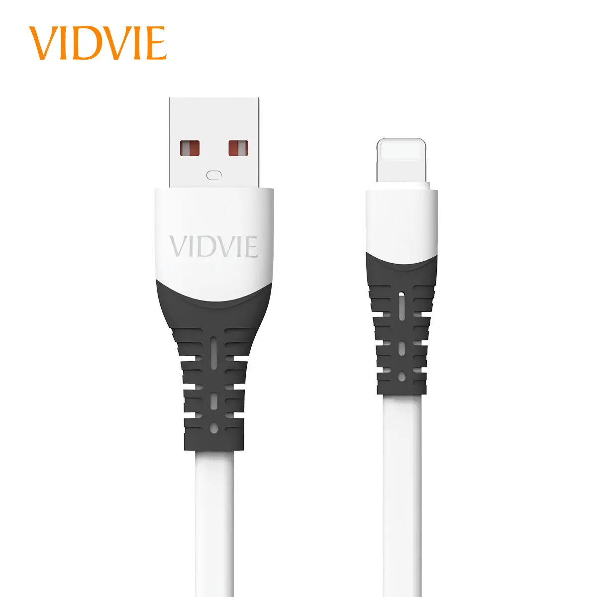 VIDVIE Free 2.1A TPE Soft White Unbreakable Charging Cable For iPad iPhone Data Line Guangdong