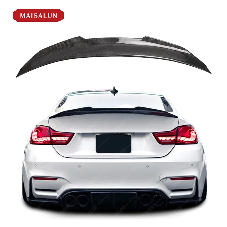 PSM Style Rear tail wing For BMW 4 Series F32 F33 F36 M4 2014-2020 carbon fiber Rear car bumper spoiler