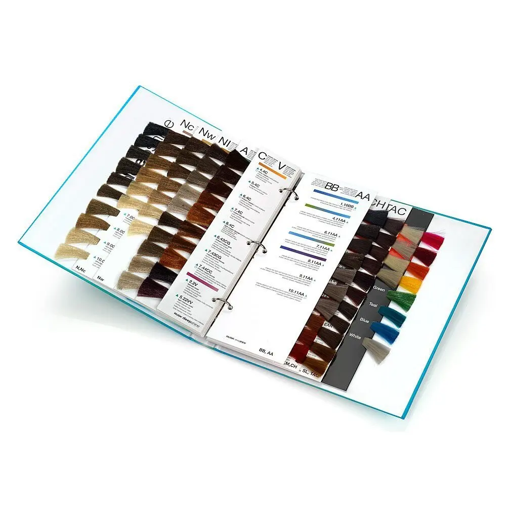 Collection Color Hair mixing swatch book, Hair swatch folder, Hair display sample book