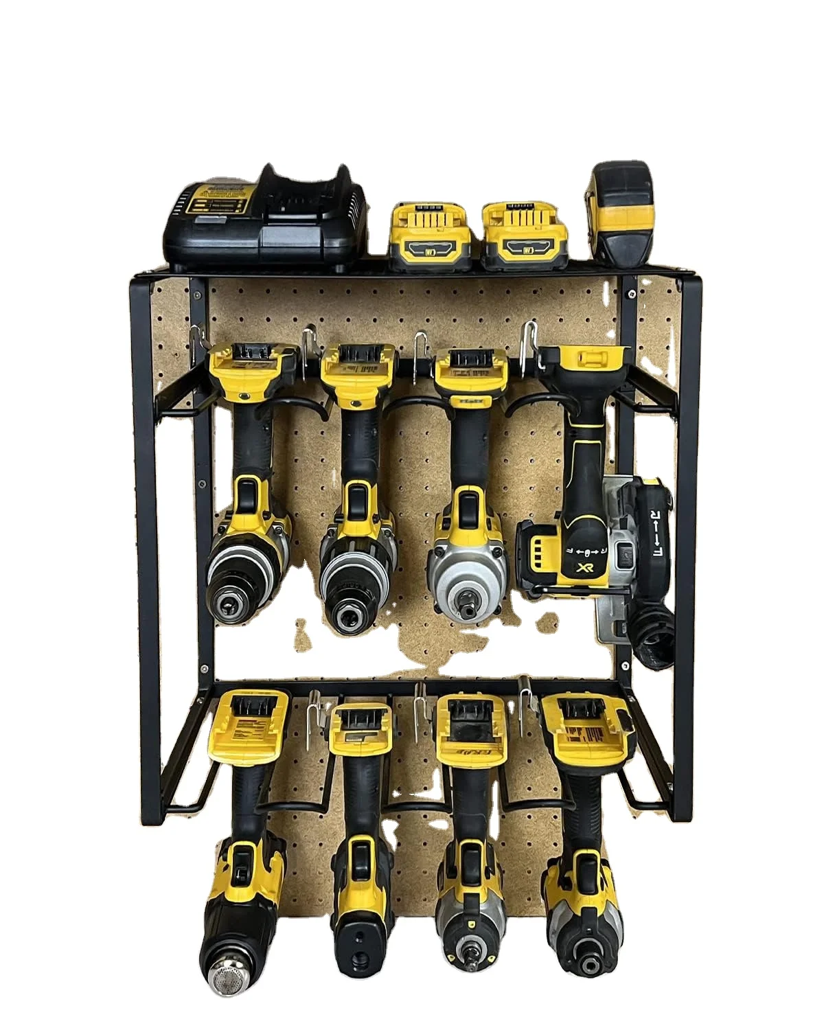 Perjia Power Tool Holder With Bit ODM Garage Use Laser Cutting Heavy Duty 3 Layers Carbon Steel Organizer