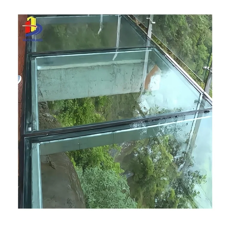 High strength safety laminated walkway glass walk on laminated glass bridge
