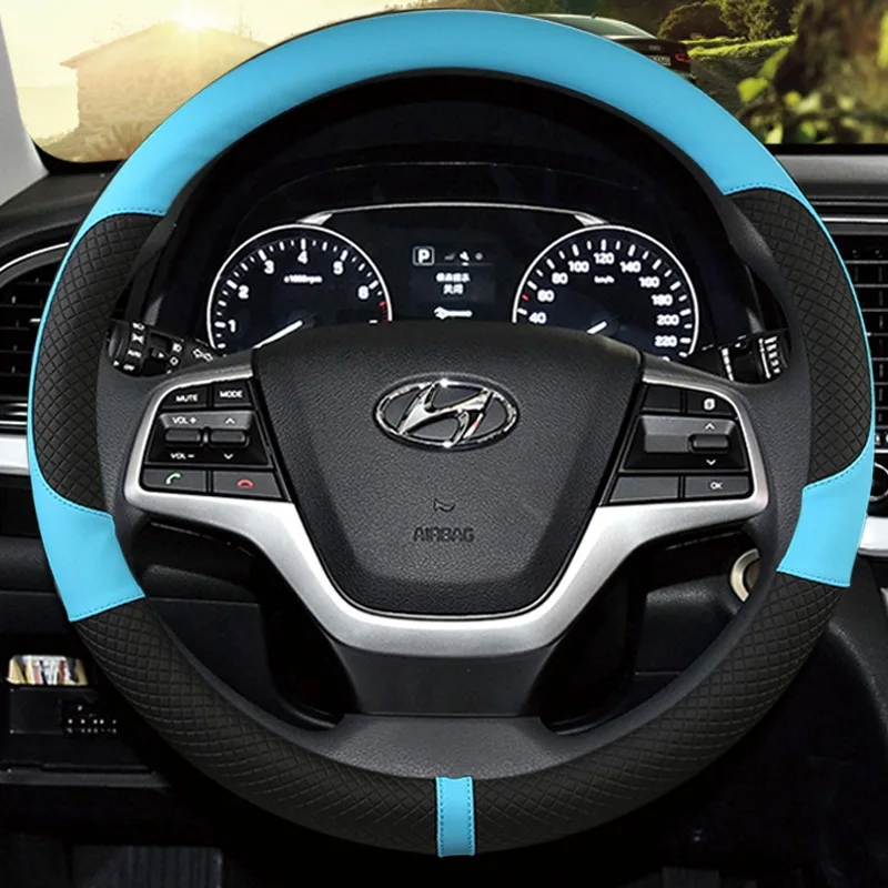 Steering Wheel Cover Universal Leather Anti-Slip Covers