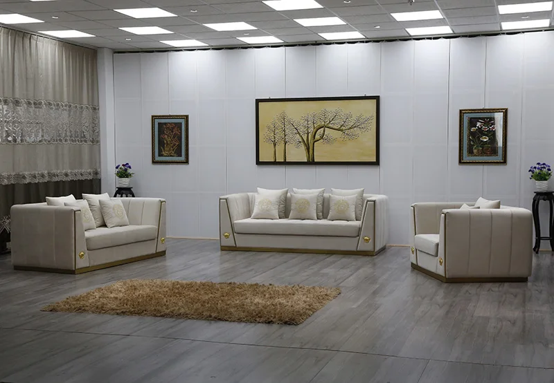 Home furniture fabric gold 3 2 1 1 seater couch loveseat and armchair online shopping luxury sofa sets living room modern