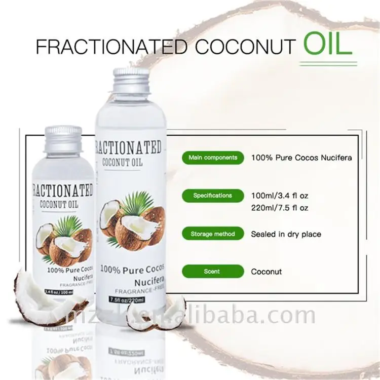 Factory Supply virgin coconut oil for skin and hair Pure Fractionated Coconut Oil