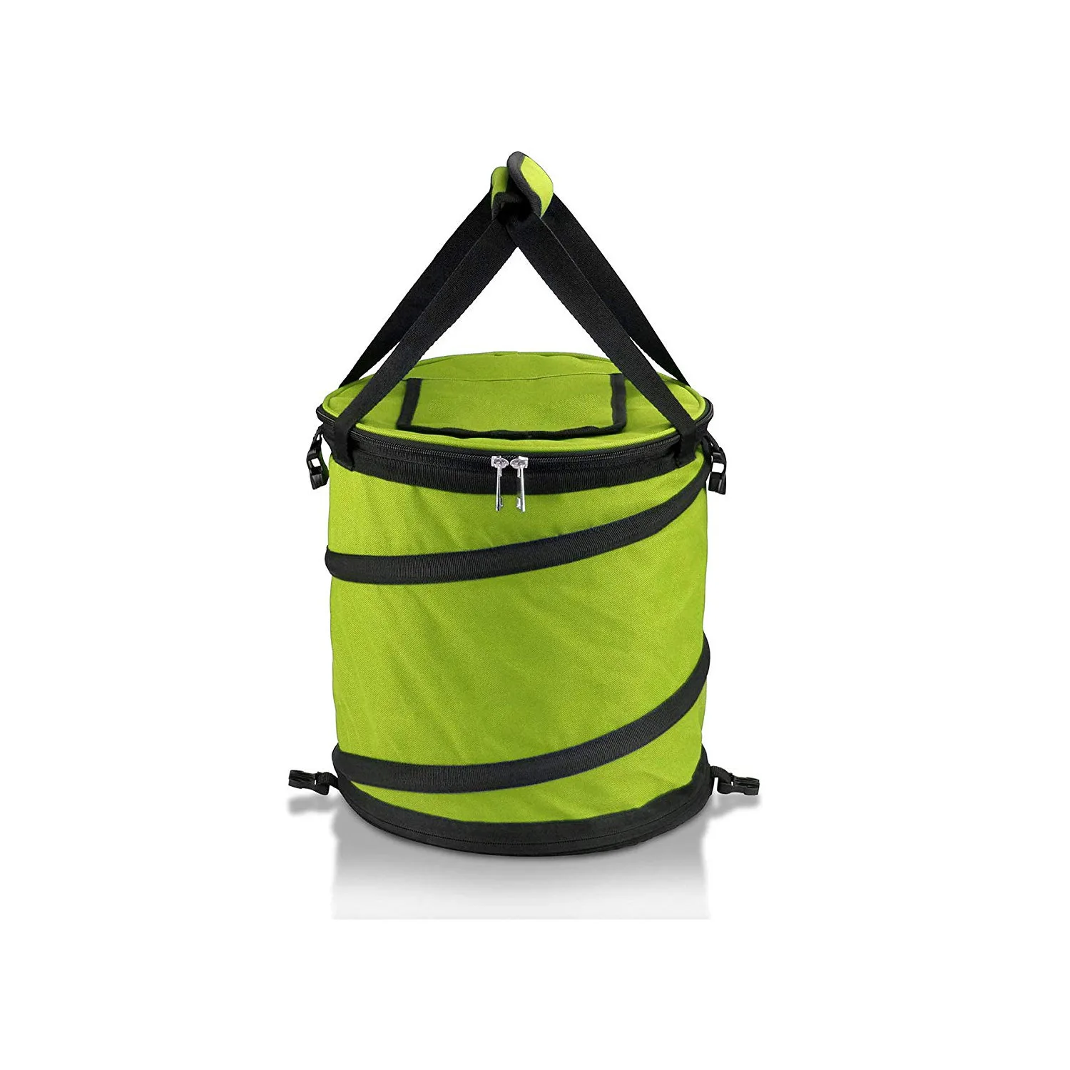 Round barrel collapsible foldable cans cooler bag insulated foods cooler travel bag