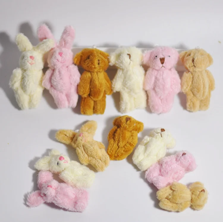 Custom gifts bag soft cute mini plush animal bear rabbit toy