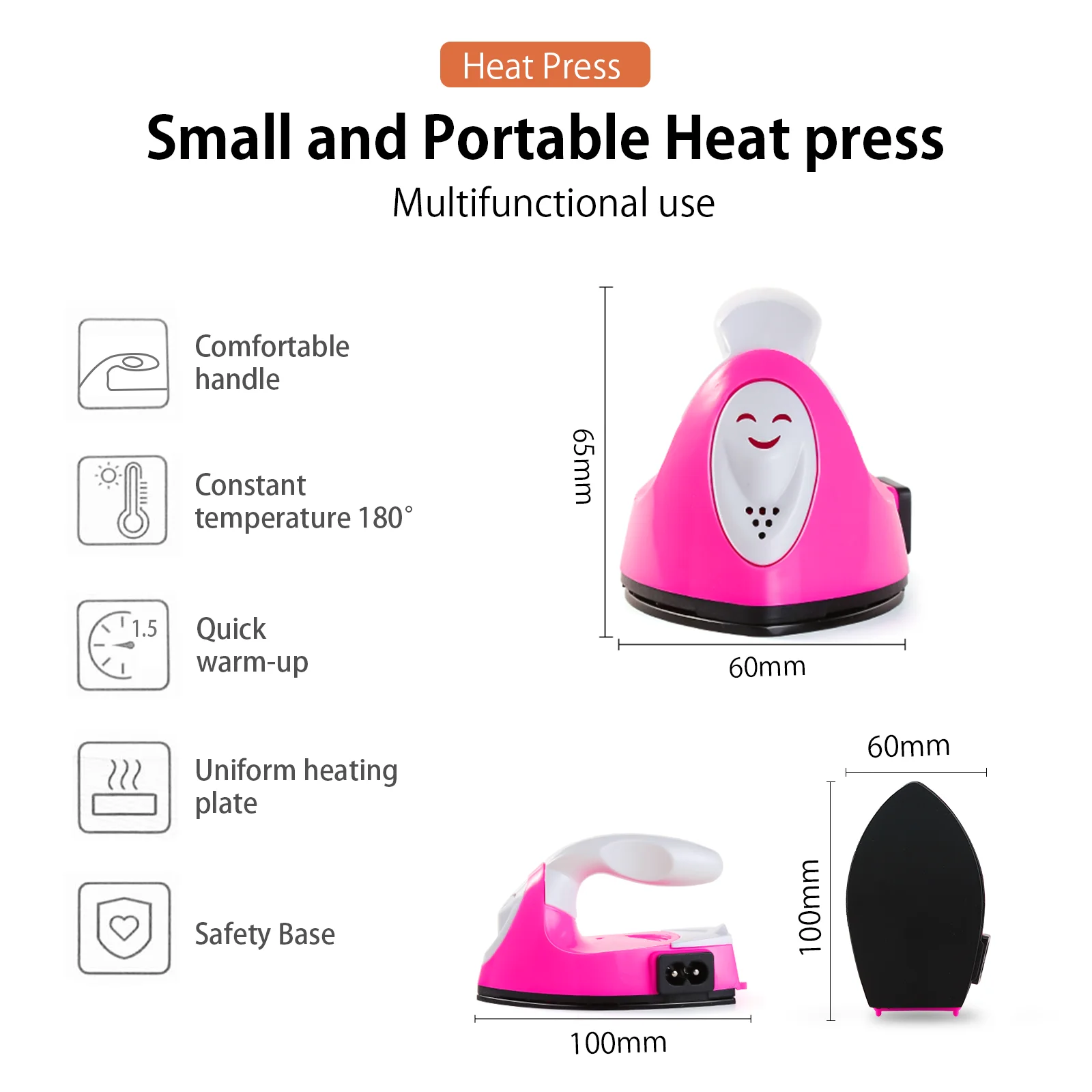  Мини-тепловая прессовочная машина для футболки обуви и головных уборов небольшой теплопроводная поливинилхлоридная проектов Зарядная база аксессуары ванной комнаты