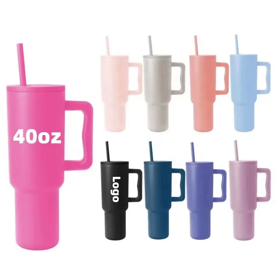 2024 Hot Selling 30oz 40oz Tumbler With Handle And Straw Lid Adventure Custom Logo Stainless Steel Vacuum Mug