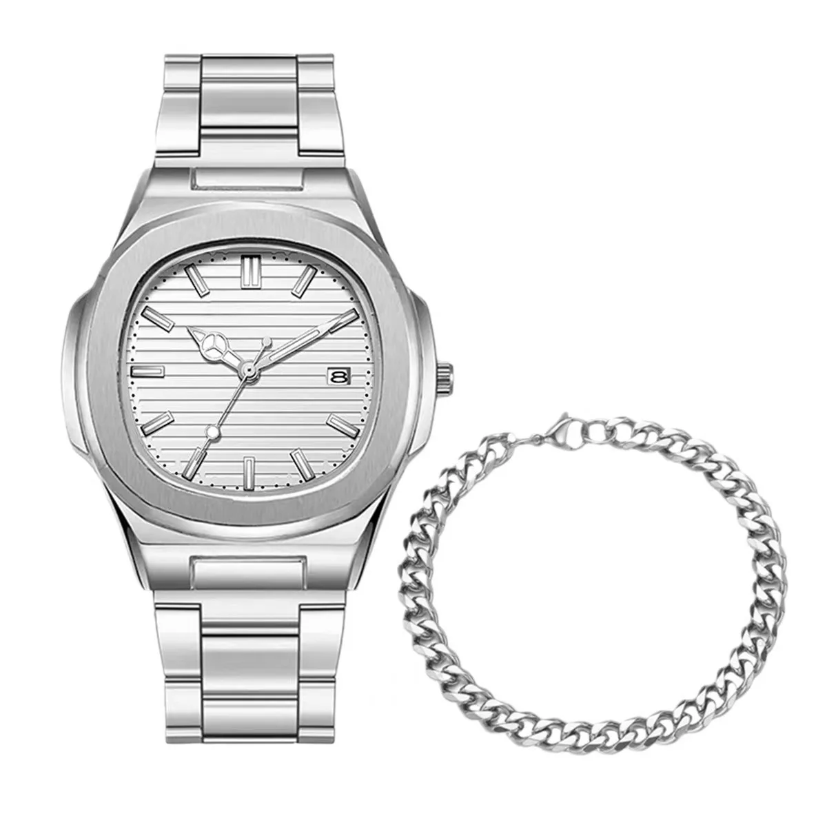 Hot Business Calendar Stainless Steel Quartz Watches For Men Waterproof Luxury Watch Ultra-thin