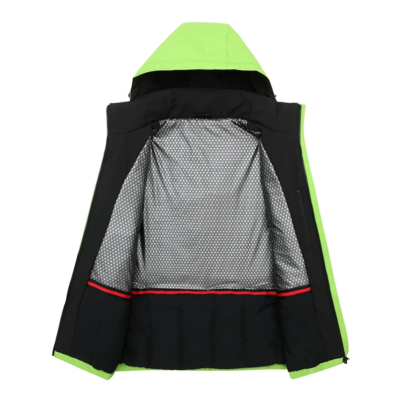 Fashionable Heated Hoodie Coat 4 Heat Zones Rechargeable Lightweight Men Smart Winter Outdoor Heating Jacket
