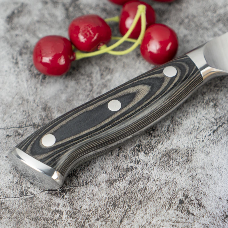 8 inch 5cr15 Stainless Steel Kitchen Knife Ergonomic Pakka Wood Handle Kitchen Chef Knife