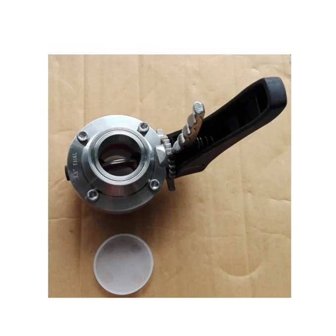 Longva Stainless Steel Sanitary Tri Clamp Manual Butterfly Valve with trigger handle