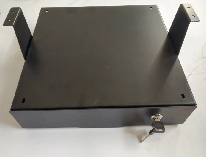 White black color  inch Slim Under Desk Pull-Out Storage Office Mounted Sliding Metal Drawer For Standing Desk