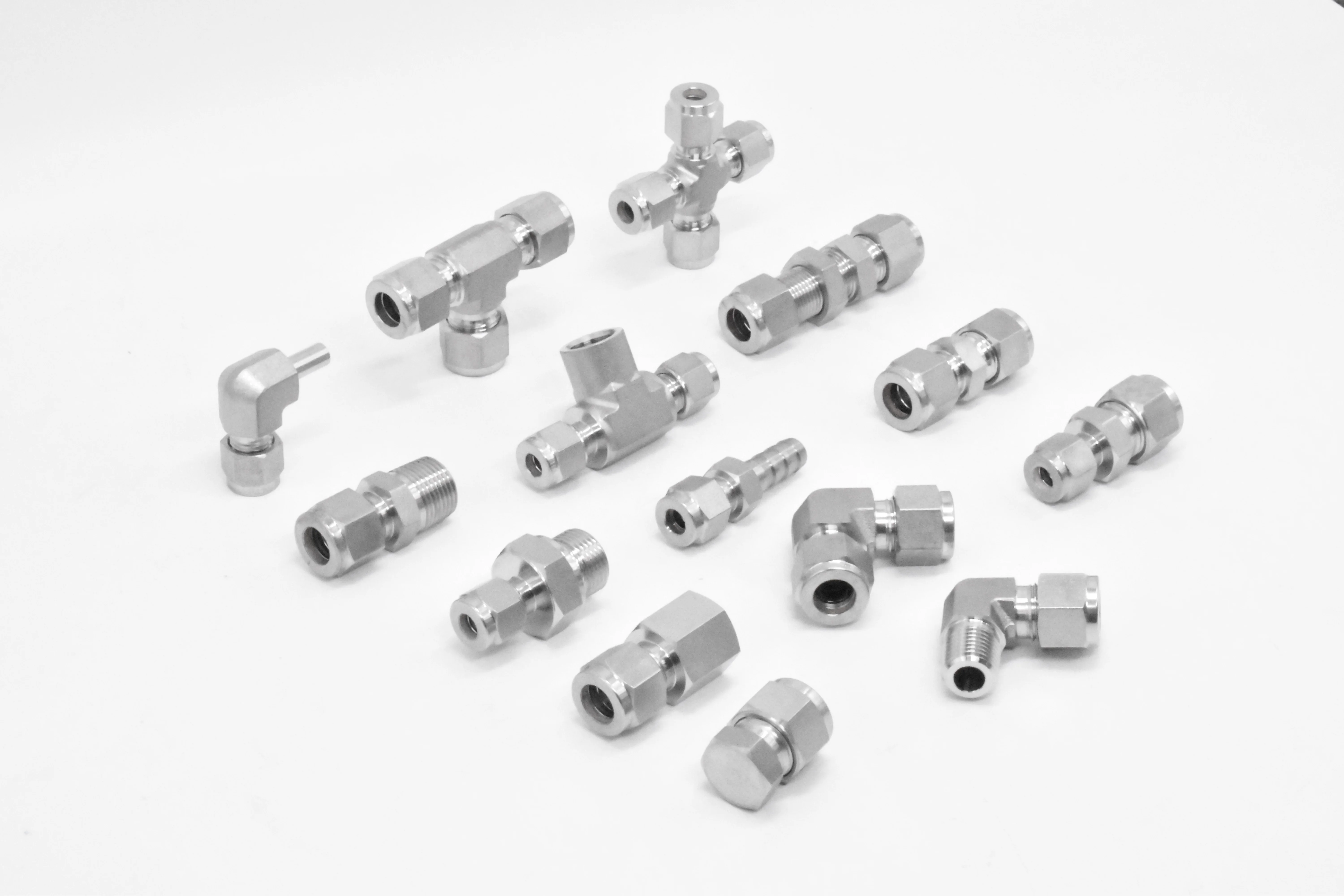 Swagelok Type Stainless Steel Double Ferrule Compression Tube Fittings Female Branch Tee NPT