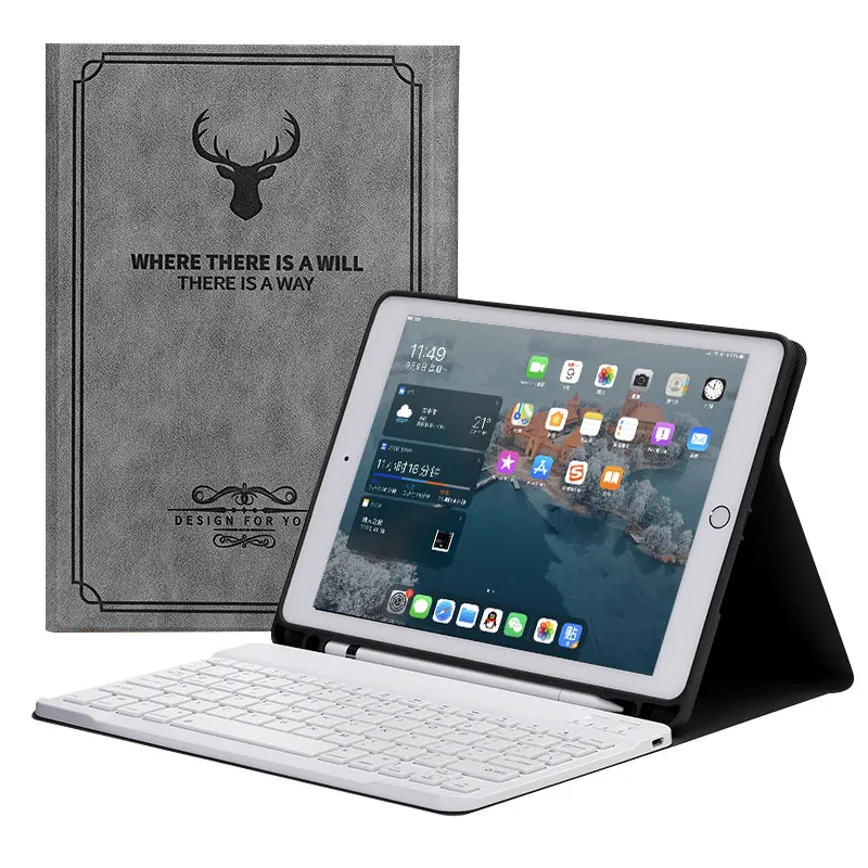 Arabic Keyboard Case With Touchpad For Ipad 4Th 7Th Gen Generation A2301 360 Pro 2021 10.2