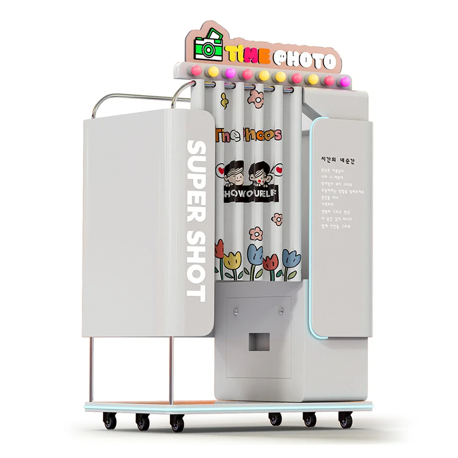 Photobooth Kiosk with Printer Vintage Photo Booth Vending Machine