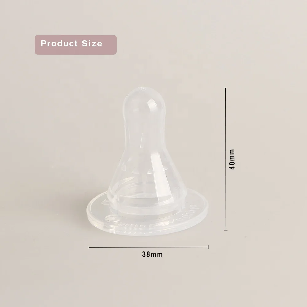 Manufacturer Wholesale Baby Bottle Nipples Teats Silicone Baby Feeding Pacifier Latex Nipple for Standard Milk Nipple