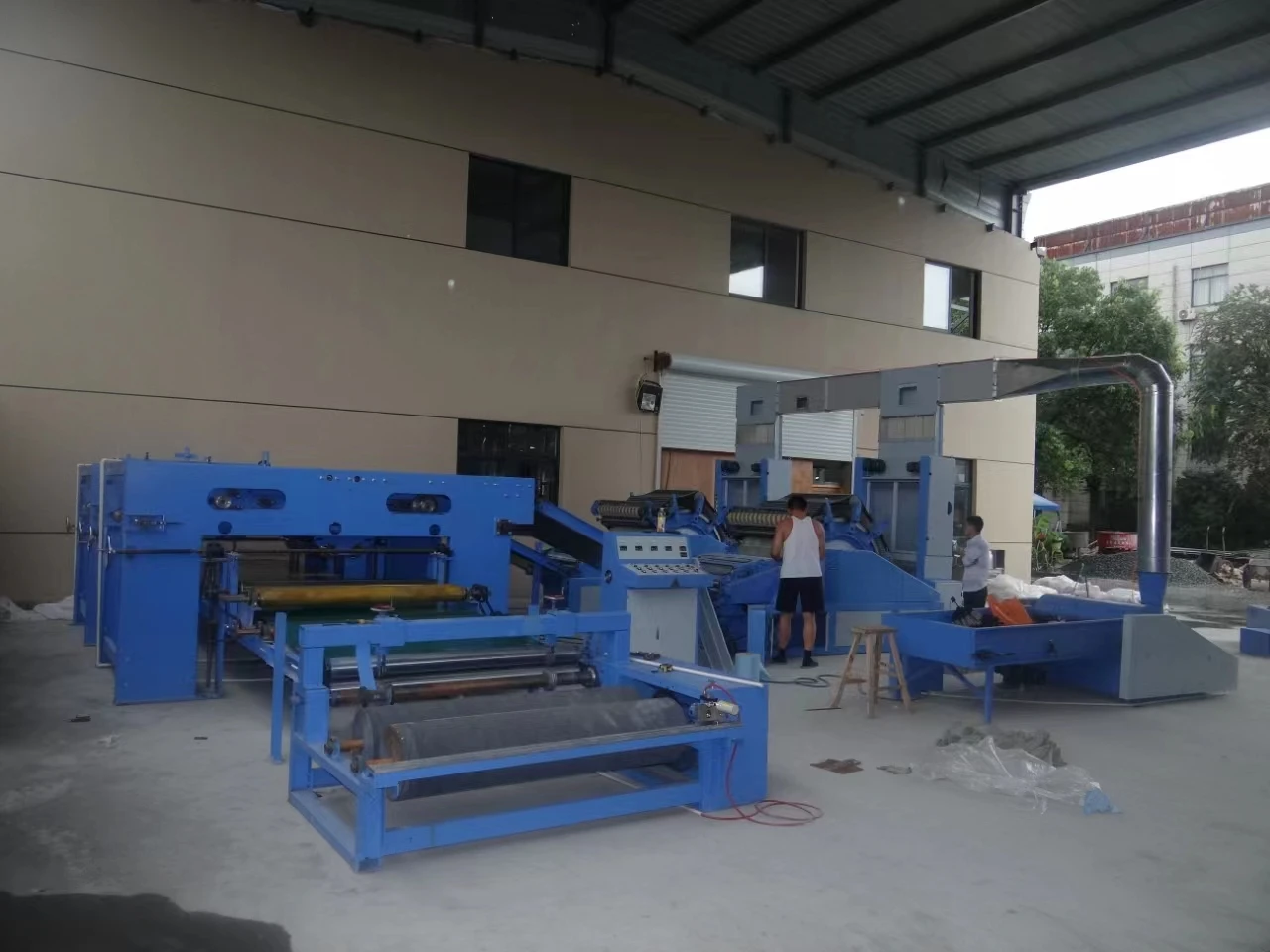 Polyester Cotton Yarn Fiber Opening Machine Polyester Fiber Roll Carding Wadding Production Line Polyester Wadding