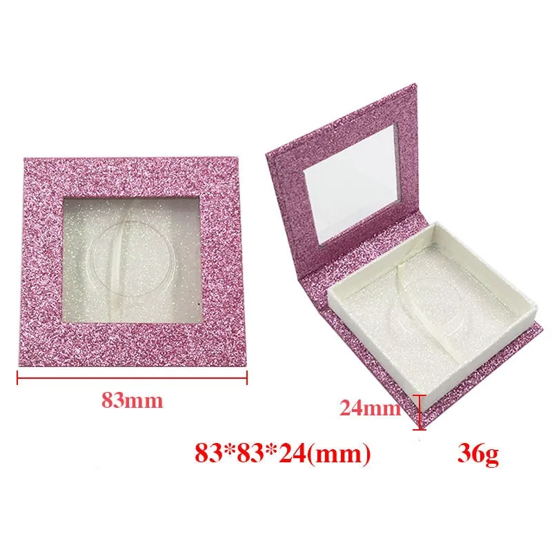 Square Window Eyelash Box Marble False Eyelash Box Very Beautiful High Quality Hot Selling New Cosmetic Cardboard Paper Box B10