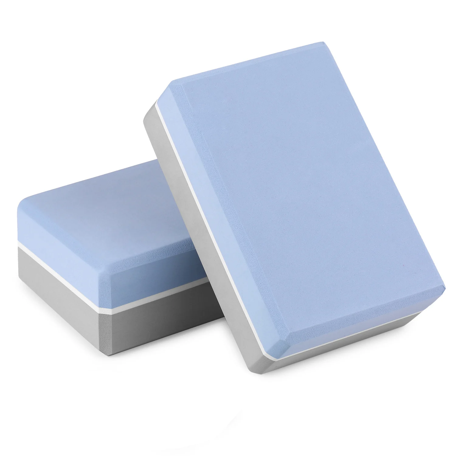 Quality Custom Logo Yoga Block 2 Colour EVA Foam Soft Material For Gym And Home Exercise