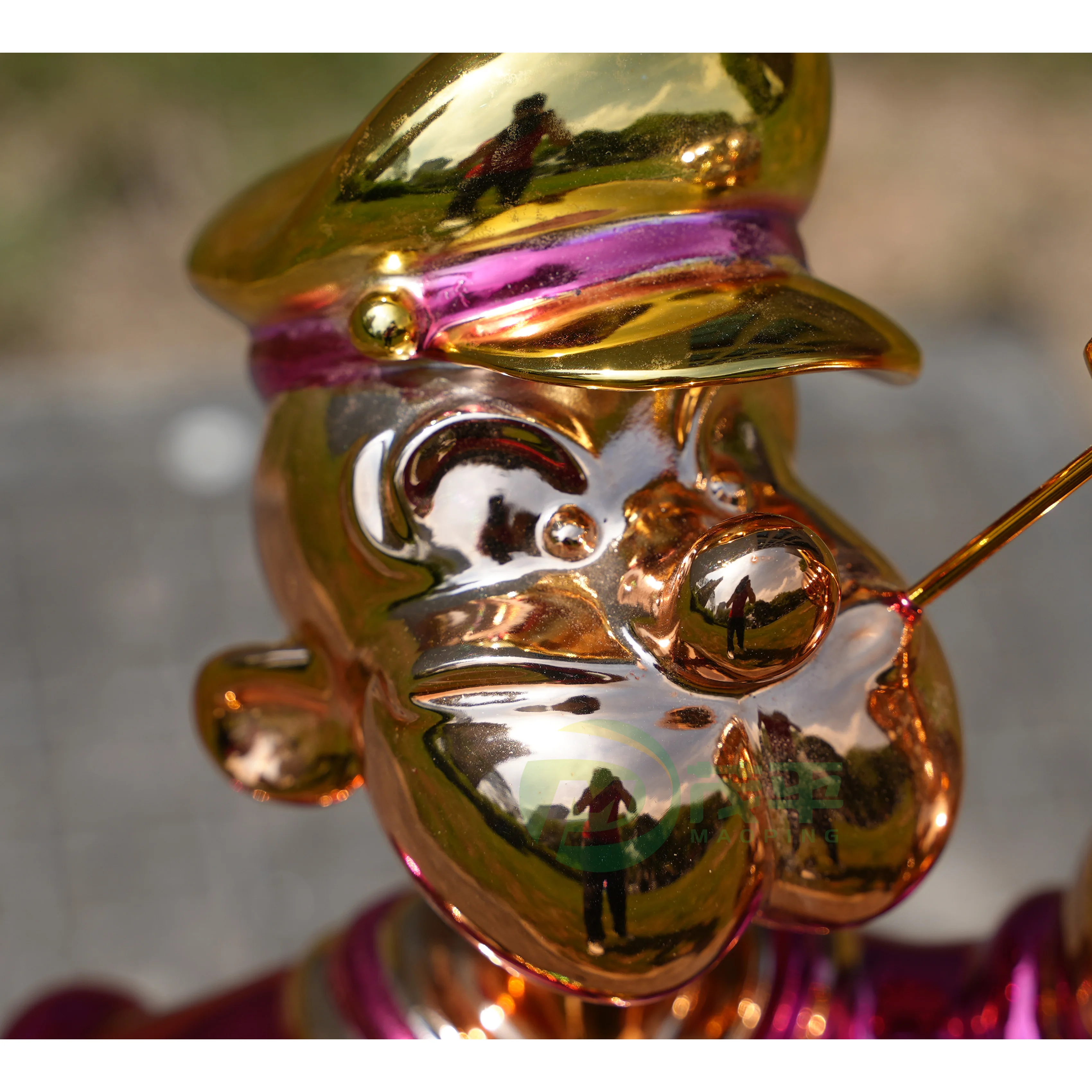 Customized Fiberglass Popeye Statue Home Sculpture Metal Art Sculpture Garden Decoration Resin Cartoon Sculpture