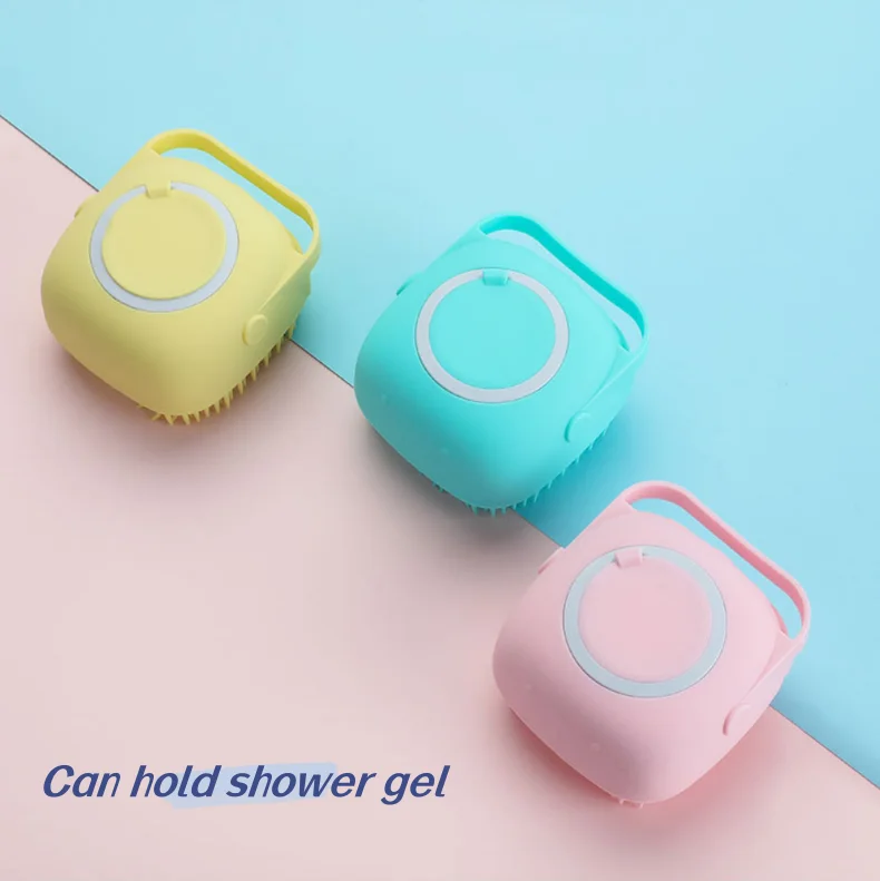 Baby shower brush environmentally friendly handheld deep cleaning and exfoliation massage   Silicone bath brush