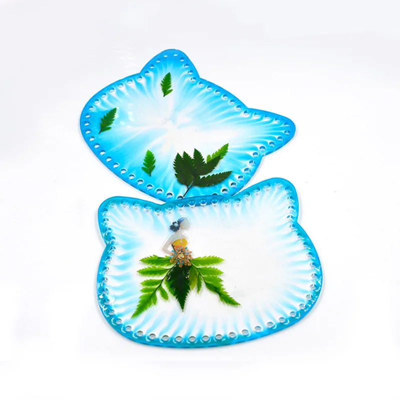 Diy Handbag Mould Cat Circular Heart-Shaped Woven Bag Resin Silicone Mold