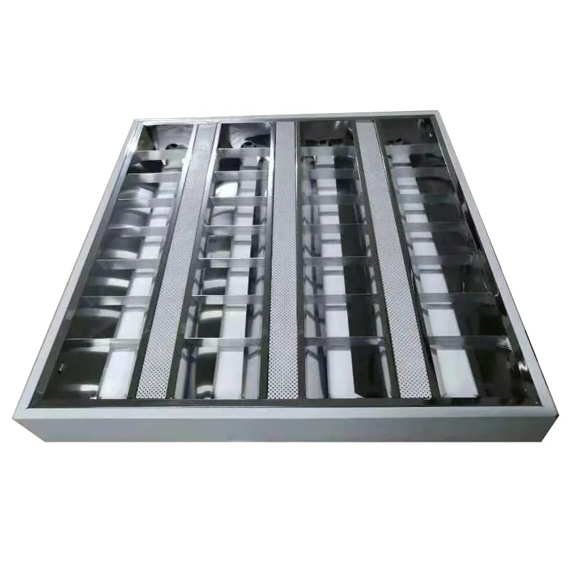 2X2ft Ceiling Recessed Grille Light 60x60 600*600mm Louver Fitting 4x9w 4x18w T8 Fluorescent Fixture