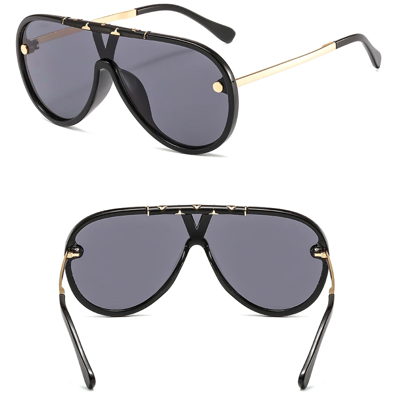 Gafas круглые большие солнцезащитные очки для женщин пляжные уличные qingqing 2023 2022 пилотные женские ПУ nys современные деревянные забавные
