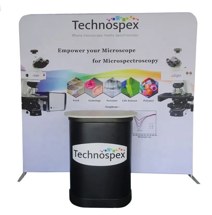 8ft 10ft 20ft Exhibition Backdrop Trade Show Stretch Tension Fabric Banner Display Wall