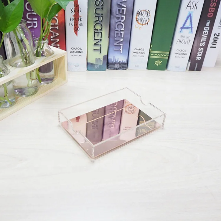 Top grade plastic rose gold bottom clear acrylic clip mail notes memo holder letter tray organizer