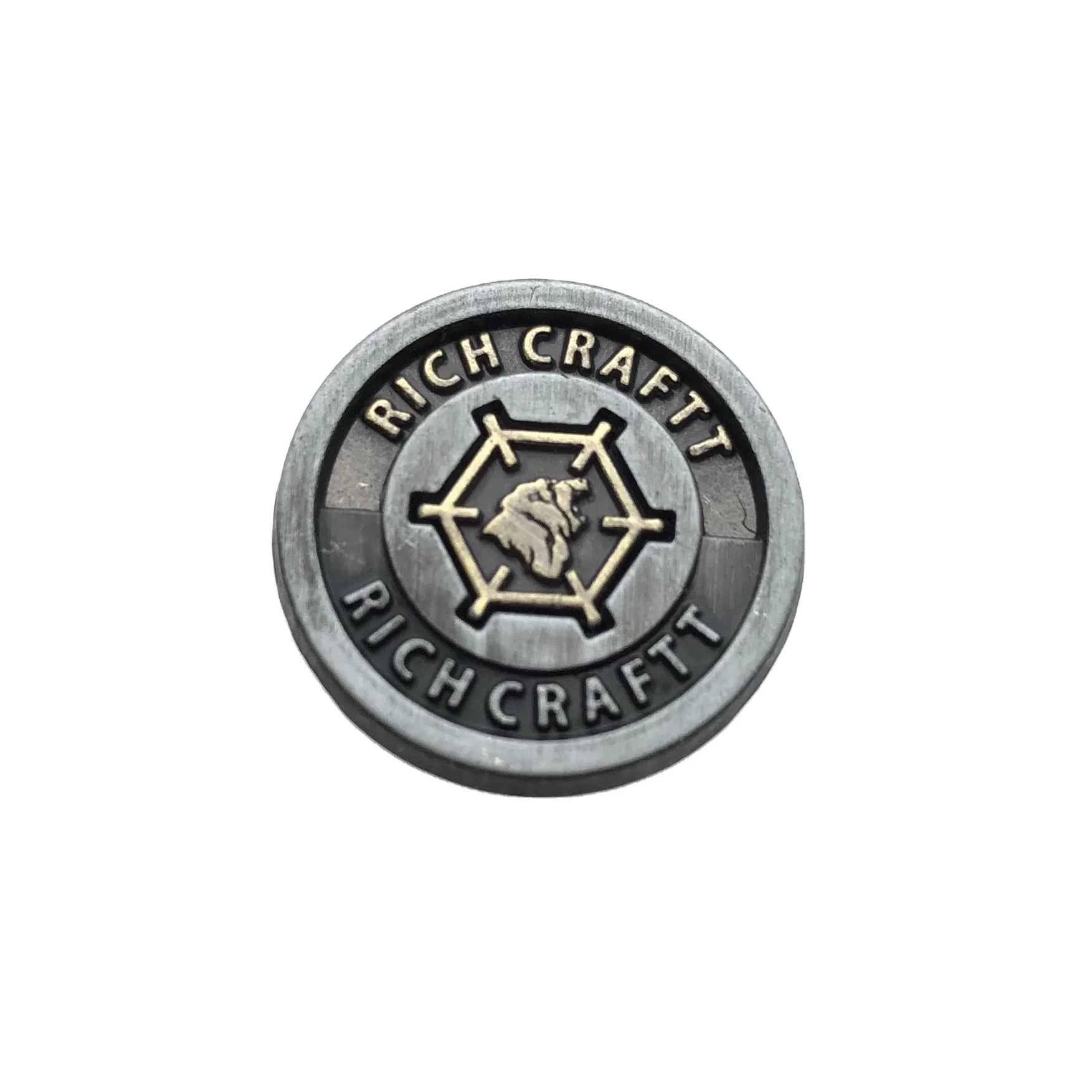 For Sale Custom Decorative Luxury Color Zinc Alloy Metal 2 Sets Fitting Jeans Denim Buttons