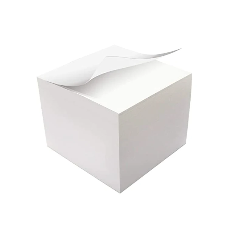 
75mm Custom Paper Block Note Cube Sticky Note White Paper Memo Cube 