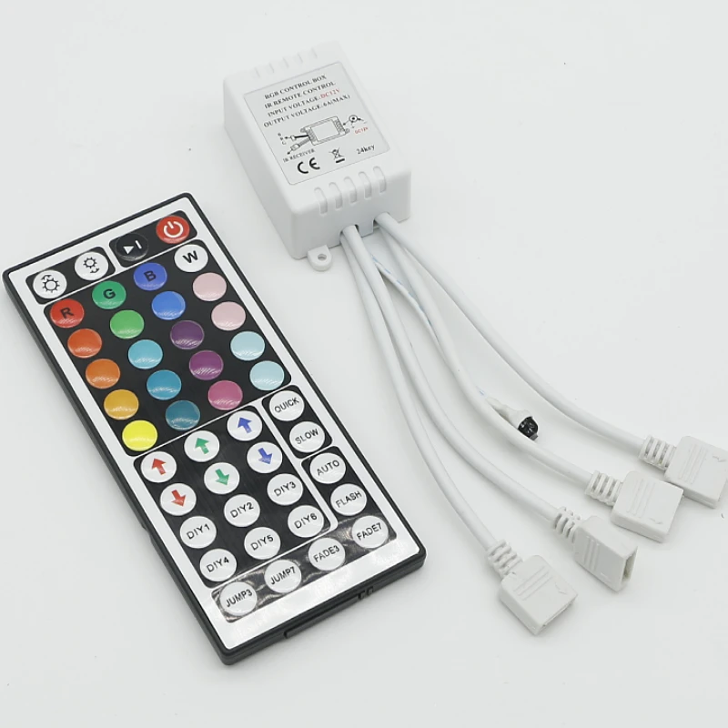 Блок управления RGB 44 ключа один блок четыре инфракрасных пульта дистанционного DC12V для дома умные полосы света 5050 3528 2835 светодиод
