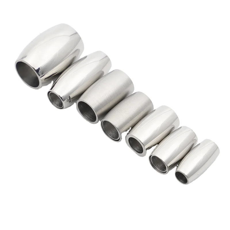 CTBX151 Cheap Price Oval Shape Stainless Steel  Clasps For DIY Leather Cord Bracelets Necklaces Making