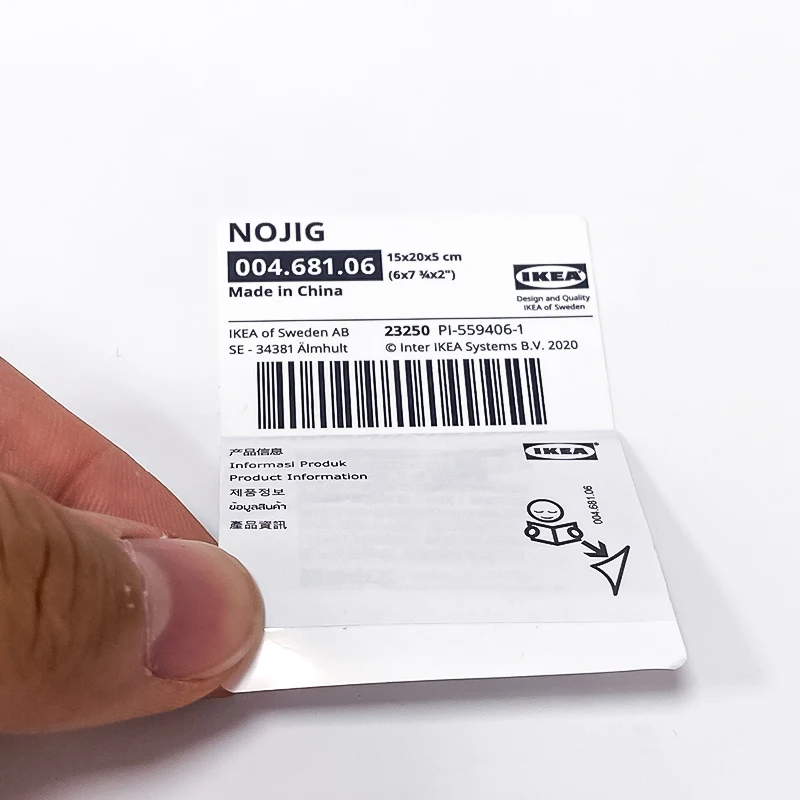 Custom Booklet Format Multi Page Tear Off Sticker Labels Design Double Layer Label Brochure Label Sticker