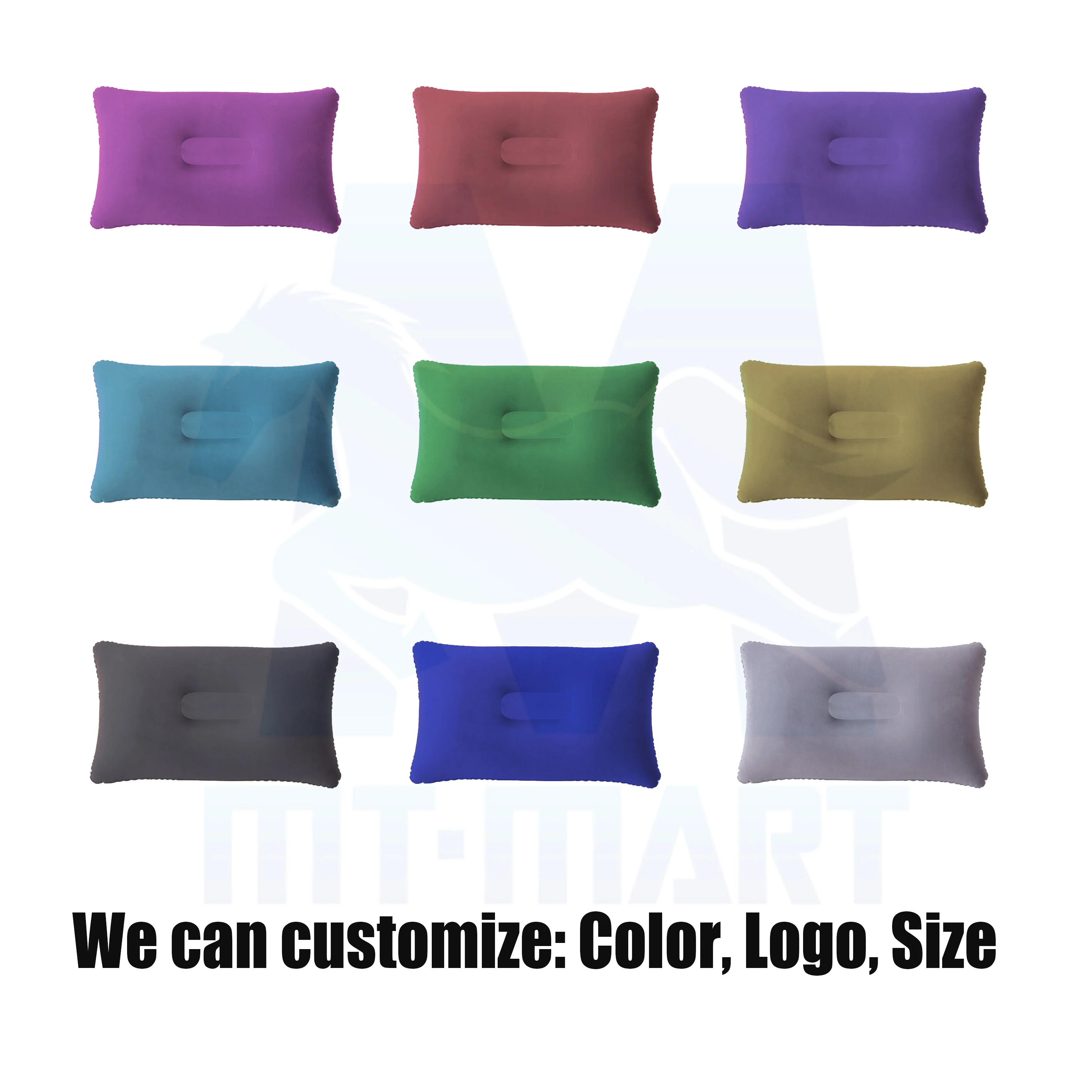 Custom Inflatable Soft PVC Flocking Pillows Foot Neck Back Use Pillows