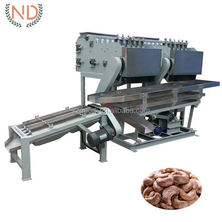 automatic cooked cashew nut shell cracker removing machine cashew nuts shelling machine