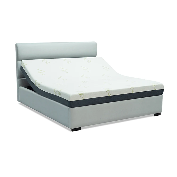 Headboard and adjustable bed frame with PU leather