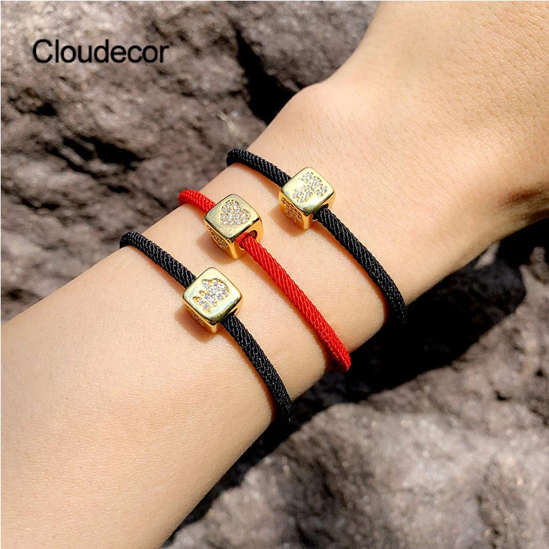 Маленький золотой браслет «сделай сам» с именем буквами, бусинами, браслеты, персонализированные браслеты с буквами, счастливая звезда, сердце, Красная Нить, браслеты с подвесками