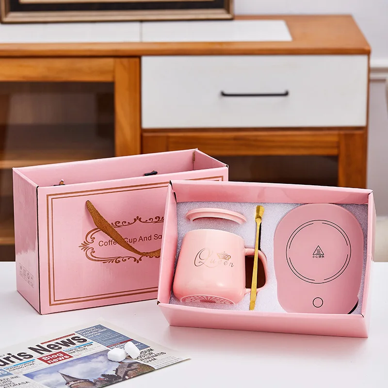 USB custom logo emerald reusable luxury ceramic coffee cups mugs with gift box water heater