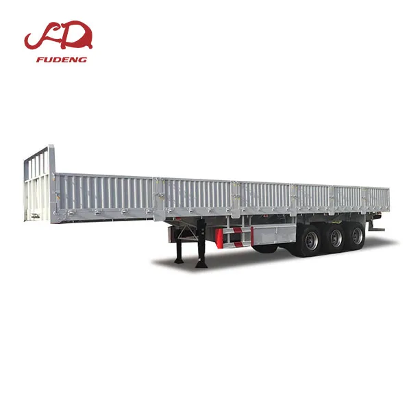 Factory price side wall semi trailer 3 axles 60T detachable board bulk cargo drop side semi trailer for sale