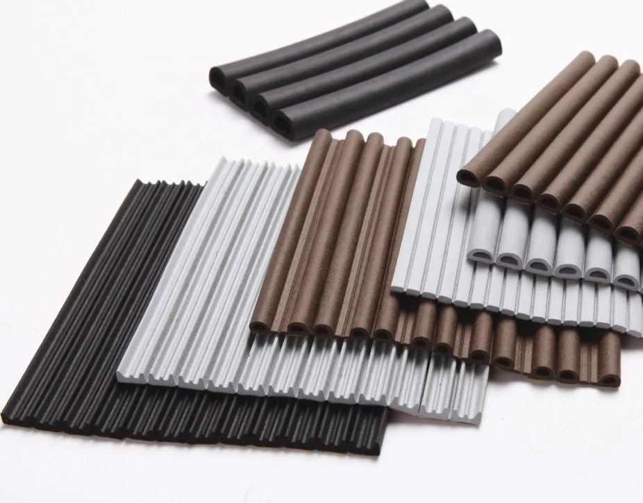 Custom D Type EPDM Foam Self Adhesive Door Rubber Seal Strips Soundproof Windproof Avoid The Insects